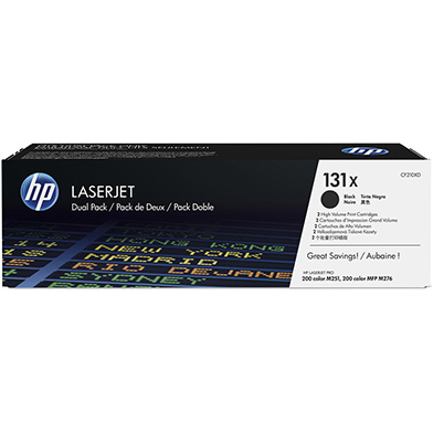 HP CNHPCF210XD 131X Black Toner Dual Pack (2,400 pages)